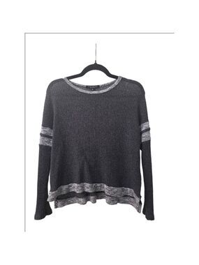 Green Envelope Gray Ribbed Knit Sweater Medium